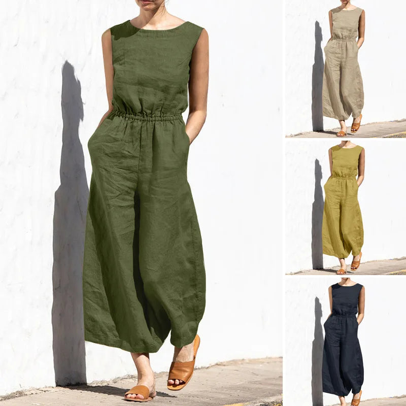 Solid Spring Jumpsuit