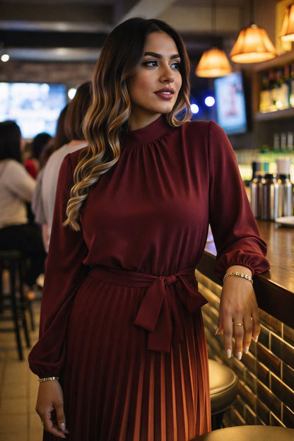 Celeste Pleated Dress