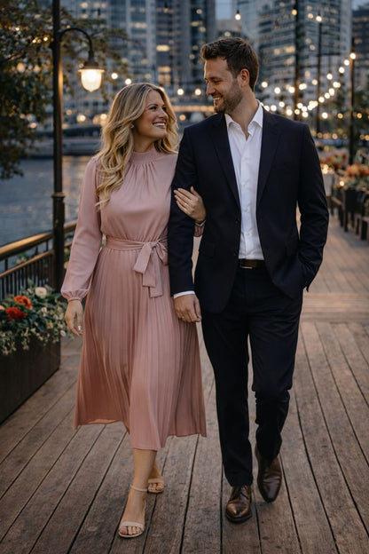 Celeste Pleated Dress