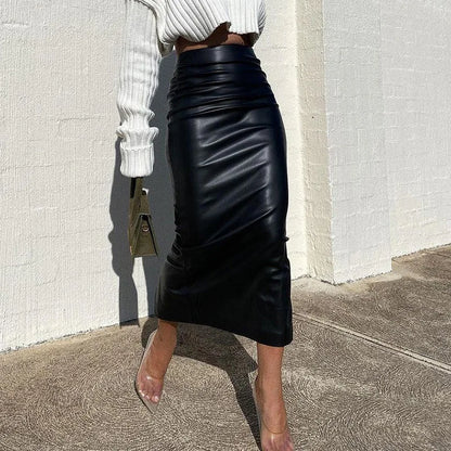 Flint Leather Skirt