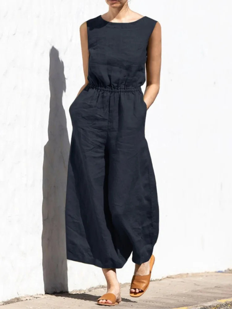 Solid Spring Jumpsuit